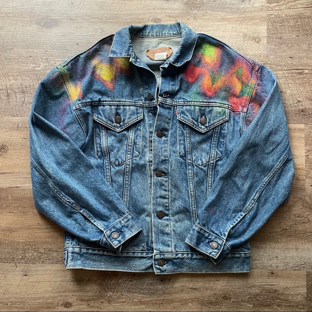 Vintage painted Levi’s jean jacket